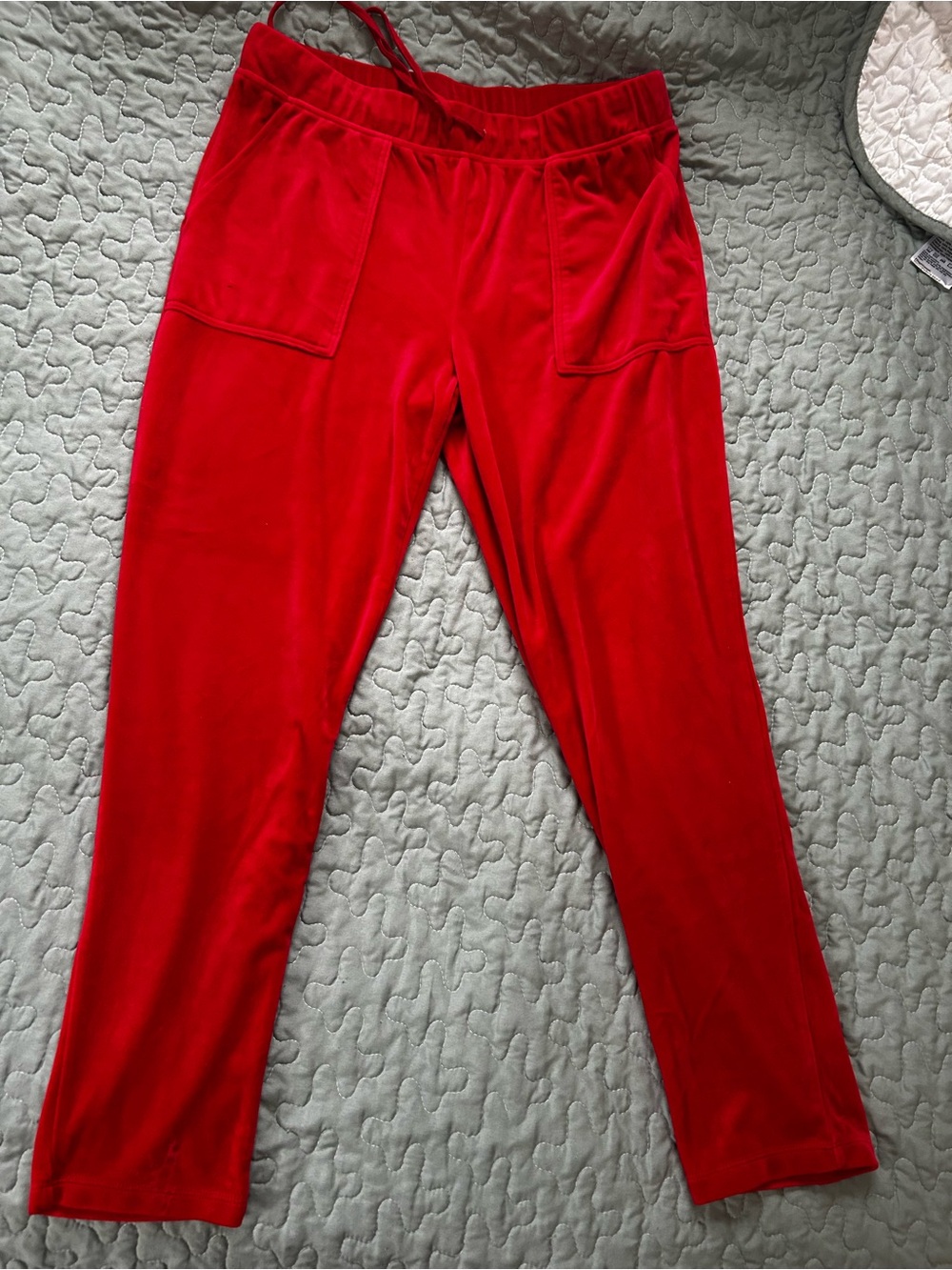 Time and Tru Red Velour Track Pants